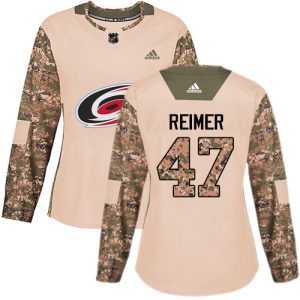 Fantastic Adidas Hurricanes #47 James Reimer Camo Authentic 2017 Veterans Day Women's Stitched NHL Jersey to stand out at the arena