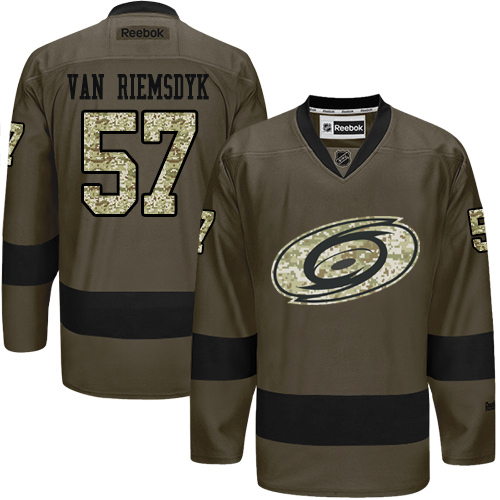Impressive Adidas Hurricanes #57 Trevor Van Riemsdyk Green Salute to Service Stitched NHL Jersey for die - hard hockey fans