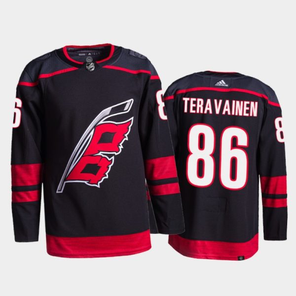 Stunning Adidas Hurricanes #86 Teuvo Teravainen Men's 2021 22 Alternate Authentic NHL Jersey Black for die - hard hockey fans