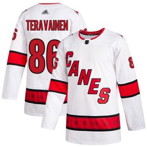 Gorgeous Adidas Hurricanes #86 Teuvo Teravainen White Road Authentic Stitched Youth NHL Jersey perfect for game days
