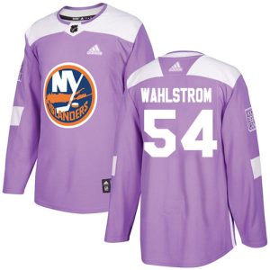 Sleek Adidas Islanders #54 Oliver Wahlstrom Purple Authentic Fights Cancer Stitched NHL Jersey to complete your fan gear collection