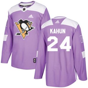 Sleek Adidas Penguins #24 Dominik Kahun Purple Authentic Fights Cancer Stitched NHL Jersey for die - hard hockey fans