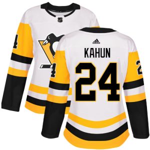 Fantastic Adidas Penguins #24 Dominik Kahun White Road Authentic Women's Stitched NHL Jersey to show your team spirit