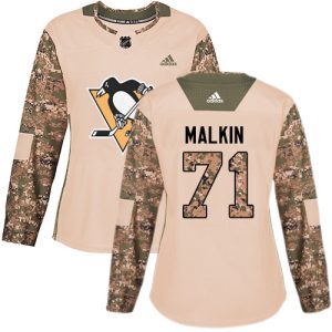 Impressive Adidas Penguins #71 Evgeni Malkin Camo Authentic 2017 Veterans Day Women's Stitched NHL Jersey a must - have for collectors