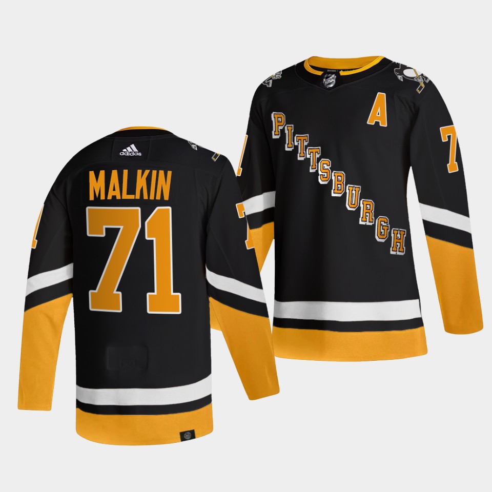 Stunning Adidas Penguins #71 Evgeni Malkin Men's 2021 22 Alternate Authentic NHL Jersey Black to show your team spirit