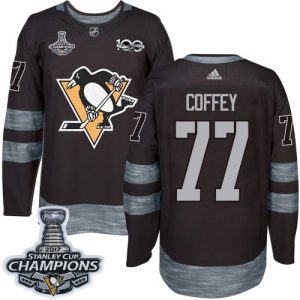 Amazing Adidas Penguins #77 Paul Coffey Black 1917 2017 100th Anniversary Stanley Cup Finals Champions Stitched NHL Jersey for ultimate sports enthusiasts