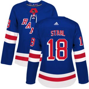 Stylish Adidas Rangers #18 Marc Staal Royal Blue Home Authentic Women's Stitched NHL Jersey to show your team spirit