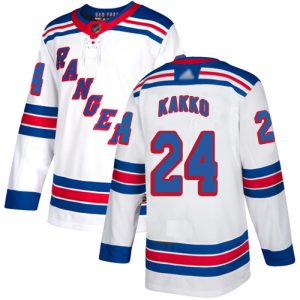 Sleek Adidas Rangers #24 Kaapo Kakko White Road Authentic Stitched NHL Jersey perfect for game days