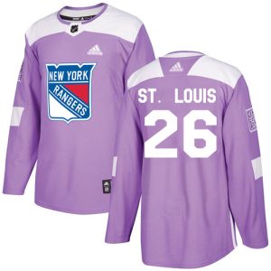 Gorgeous Adidas Rangers #26 Martin St. Louis Purple Authentic Fights Cancer Stitched NHL Jersey for ultimate sports enthusiasts