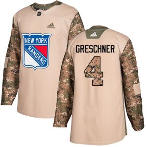 Gorgeous Adidas Rangers #4 Ron Greschner Camo Authentic 2017 Veterans Day Stitched NHL Jersey perfect for game days