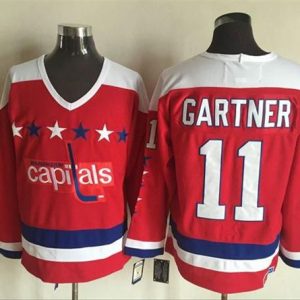 Amazing Capitals #11 Mike Gartner Red Alternate CCM Throwback Stitched NHL Jersey perfect for game days