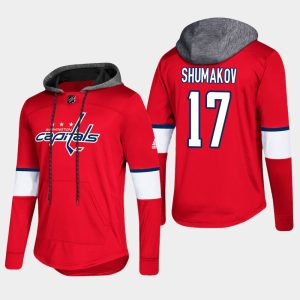 Gorgeous Capitals #17 Sergei Shumakov Red 2018 Pullover Platinum Hoodie to complete your fan gear collection