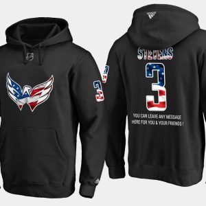Stunning Capitals #3 Scott Stevens NHL Banner Wave Usa Flag Black Hoodie to stand out at the arena
