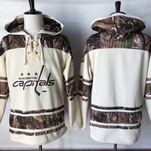 Stylish Capitals Blank Cream Camo NHL Hoodie a must - have for collectors