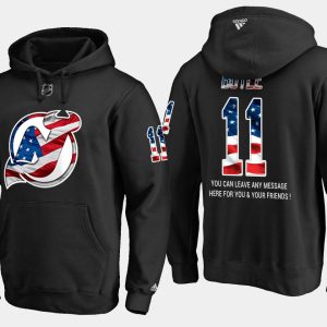 Amazing Devils #11 Brian Boyle NHL Banner Wave Usa Flag Black Hoodie to complete your fan gear collection