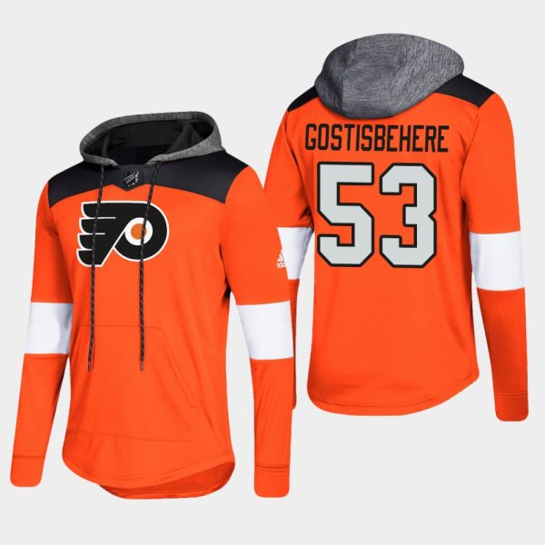 Impressive Flyers #53 Shayne Gostisbehere Orange 2018 Pullover Platinum Hoodie a must - have for collectors