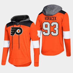Amazing Flyers #93 Jakub Voracek Orange 2018 Pullover Platinum Hoodie to show your team spirit