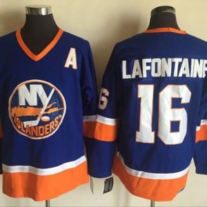 Amazing Islanders #16 Pat LaFontaine Baby Blue CCM Throwback Stitched NHL Jersey perfect for game days