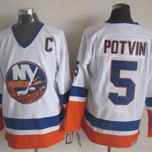 Unique Islanders #5 Denis Potvin White CCM Throwback Stitched NHL Jersey perfect for game days