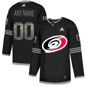 Amazing Men's Adidas Hurricanes Personalized Authentic Black Classic NHL Jersey to stand out at the arena