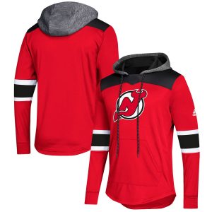 Stunning New Jersey Devils adidas Platinum Jersey Pullover Hoodie Red for die - hard hockey fans