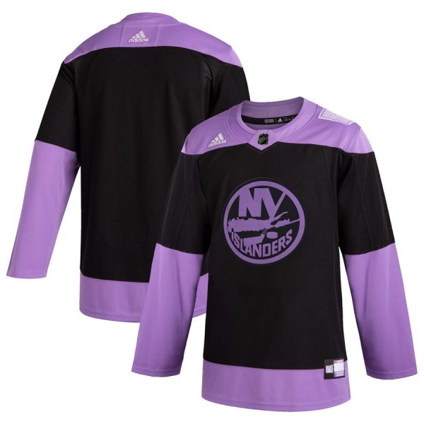 Sleek New York Islanders Adidas Hockey Fights Cancer Practice Jersey Black to complete your fan gear collection