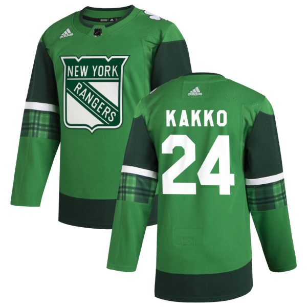 Sleek New York Rangers #24 Kaapo Kakko Men's Adidas 2020 St. Patrick's Day Stitched NHL Jersey Green.jpg.jpg to complete your fan gear collection