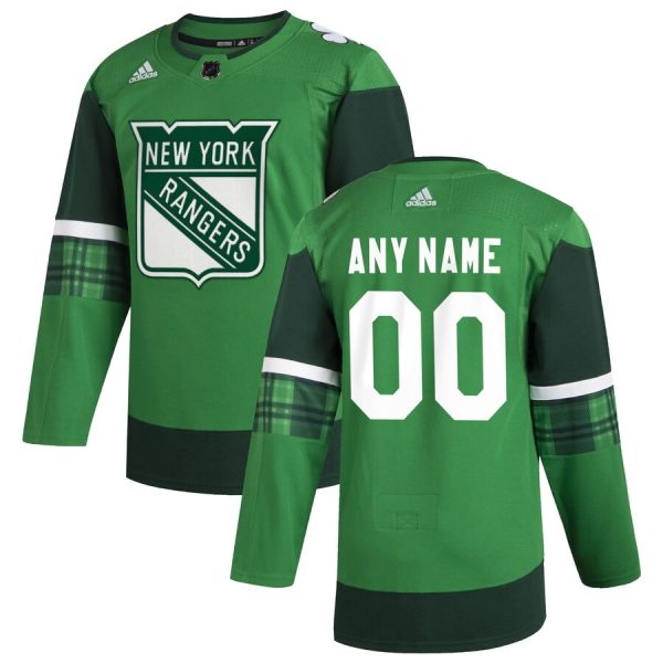 Gorgeous New York Rangers Men's Adidas 2020 St. Patrick's Day Custom Stitched NHL Jersey Green a must - have for collectors