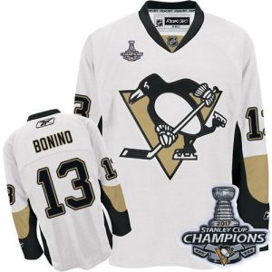 Gorgeous Penguins #13 Nick Bonino White 2017 Stanley Cup Finals Champions Stitched NHL Jersey for ultimate sports enthusiasts