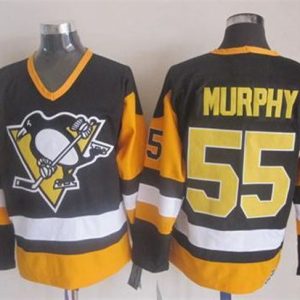 Unique Penguins #55 Larry Murphy Black CCM Throwback Stitched NHL Jersey to complete your fan gear collection