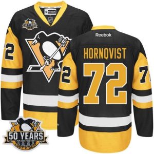 Amazing Penguins #72 Patric Hornqvist Black Alternate 50th Anniversary Stitched NHL Jersey to stand out at the arena