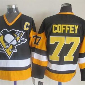 Impressive Penguins #77 Paul Coffey Black CCM Throwback Stitched NHL Jersey perfect for game days