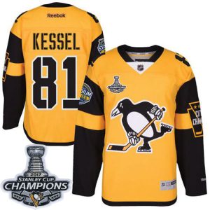 Impressive Penguins #81 Phil Kessel Gold 2017 Stadium Series Stanley Cup Finals Champions Stitched NHL Jersey for die - hard hockey fans