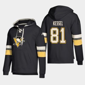 Sleek Pittsburgh Penguins #81 Phil Kessel Black adidas Lace Up Pullover Hoodie to complete your fan gear collection