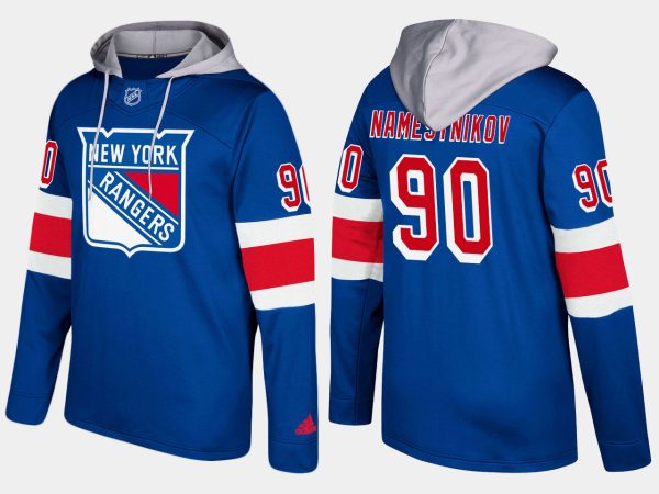 Stylish Rangers #90 Vladislav Namestnikov Blue Name And Number Hoodie perfect for game days