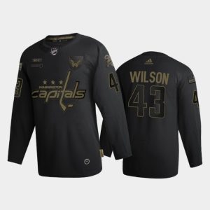 Stunning Washington Capitals #43 Tom Wilson Adidas 2020 Veterans Day Authentic NHL Jersey Black for ultimate sports enthusiasts