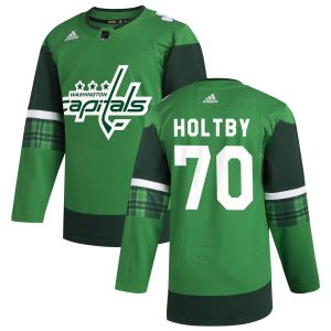 Amazing Washington Capitals #70 Braden Holtby Men's Adidas 2020 St. Patrick's Day Stitched NHL Jersey Green to complete your fan gear collection
