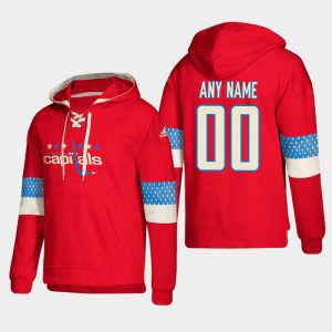 Amazing Washington Capitals Personalized Lace Up Pullover Hoodie Red to complete your fan gear collection
