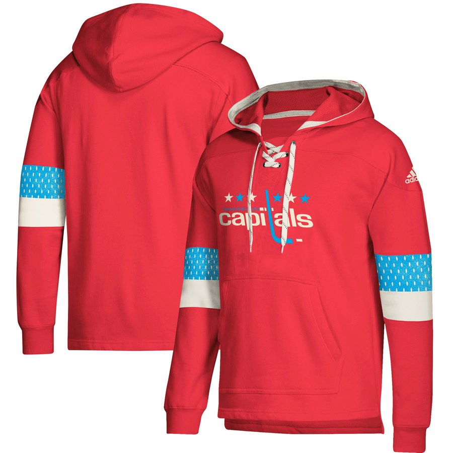 Sleek Washington Capitals adidas Jersey Lace Up Pullover Hoodie Red a must - have for collectors