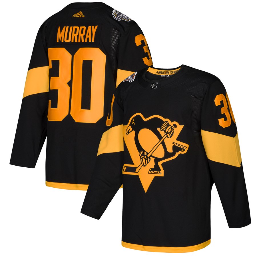 Amazing adidas Penguins #30 Matt Murray Black 2019 NHL Stadium Series Authentic Stitched NHL Jersey to show your team spirit