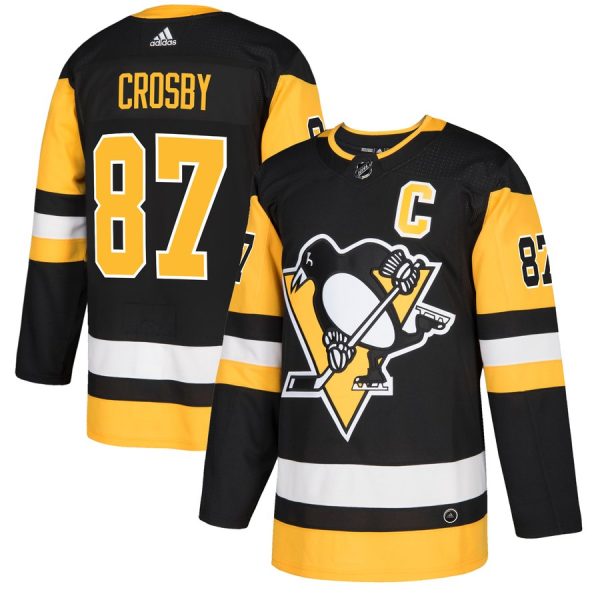 Stunning adidas Penguins #87 Sidney Crosby Black Authentic C Patch Stitched NHL Jersey a must - have for collectors