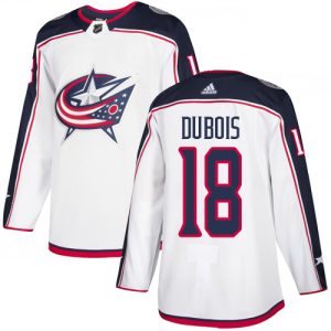 Sleek Adidas Blue Jackets #18 Pierre Luc Dubois White Road Authentic Stitched NHL Jersey to complete your fan gear collection