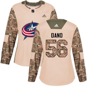 Amazing Adidas Blue Jackets #56 Marko Dano Camo Authentic 2017 Veterans Day Women's Stitched NHL Jersey a must - have for collectors