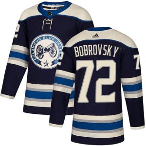 Impressive Adidas Blue Jackets #72 Sergei Bobrovsky Navy Alternate Authentic Stitched Youth NHL Jersey to complete your fan gear collection