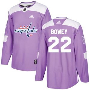 Amazing Adidas Capitals #22 Madison Bowey Purple Authentic Fights Cancer Stitched NHL Jersey to stand out at the arena