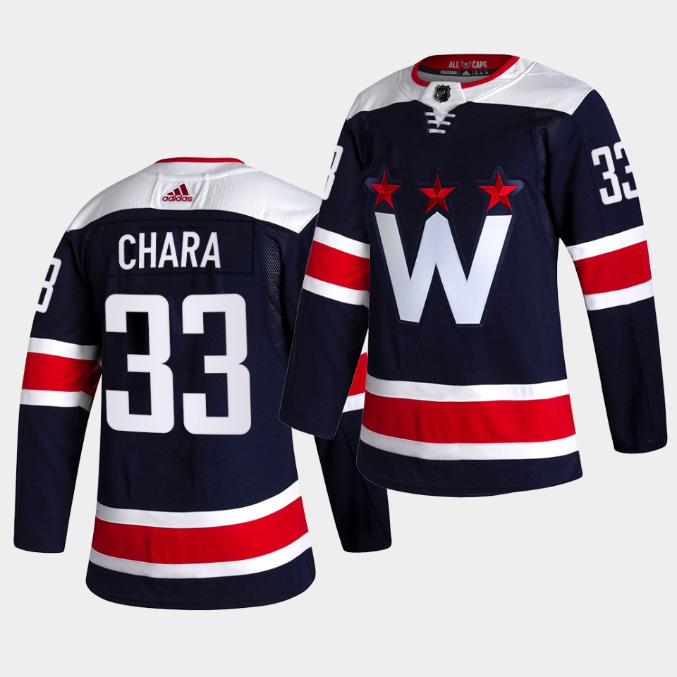 Stunning Adidas Capitals #33 Zdeno Chara Men's 2021 22 Alternate Authentic NHL Jersey Black a must - have for collectors