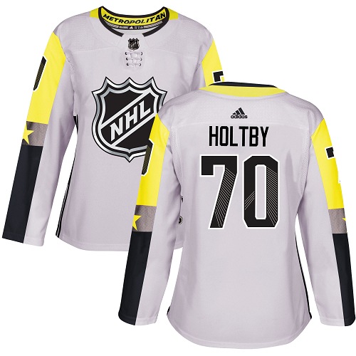 Stunning Adidas Capitals #70 Braden Holtby Gray 2018 All Star Metro Division Authentic Women's Stitched NHL Jersey for ultimate sports enthusiasts