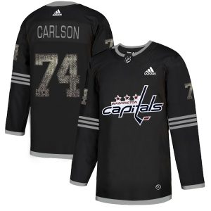 Amazing Adidas Capitals #74 John Carlson Black_1 Authentic Classic Stitched NHL Jersey for die - hard hockey fans
