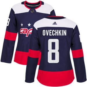 Sleek Adidas Capitals #8 Alex Ovechkin Navy Authentic 2018 Stadium Series Women's Stitched NHL Jersey to complete your fan gear collection