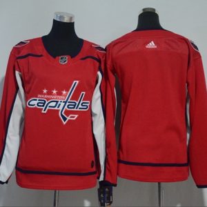 Impressive Adidas Capitals Blank Red Home Authentic Women's Stitched NHL Jersey perfect for game days